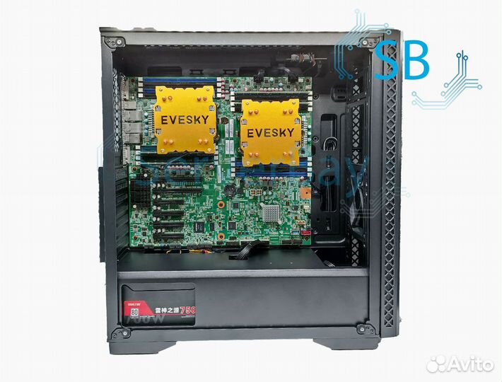 Сервер 24 ядра Intel Xeon, 64Gb DDR4 ECC, 700W