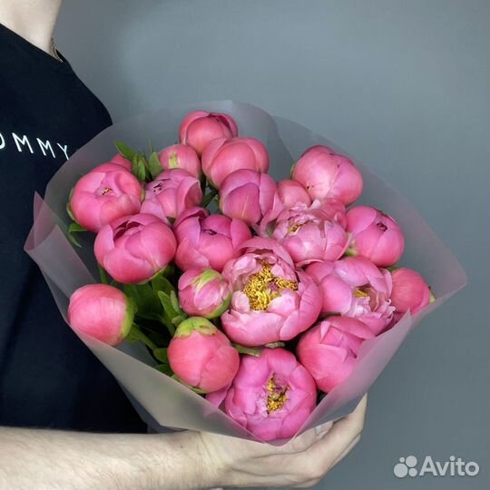 Пионы букет из хризантем