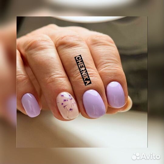 Комбинированный маникюр +покрытие гель лаком