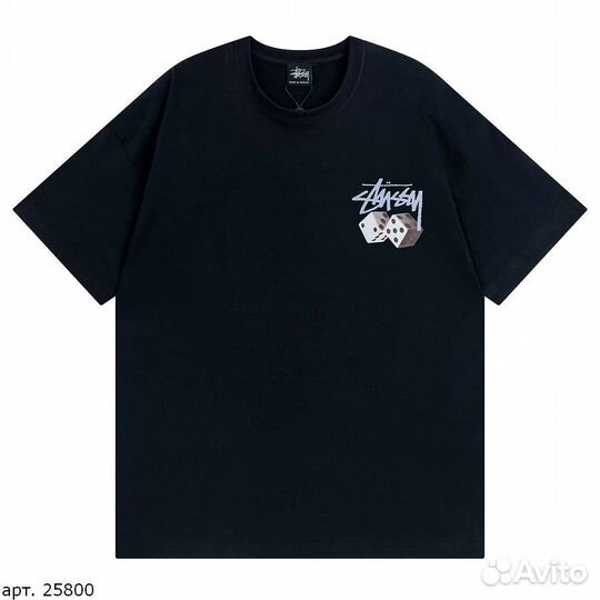 Футболка Stussy blue dice Чёрная