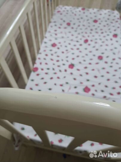 Детская кроватка с маятником+ящик+матрас