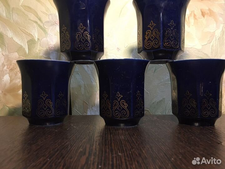 Фарфор СССР. лфз. Кобальт, золочение