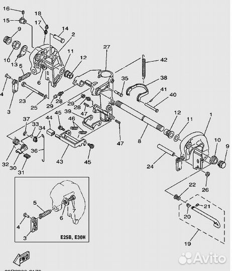 Шток угла дифферента для лодочного мотора Sea-Pro