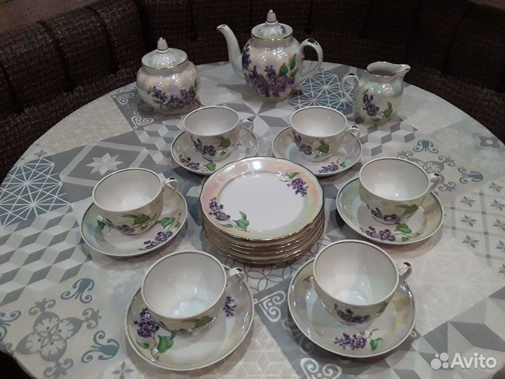 Сервиз чайный сирень дулева