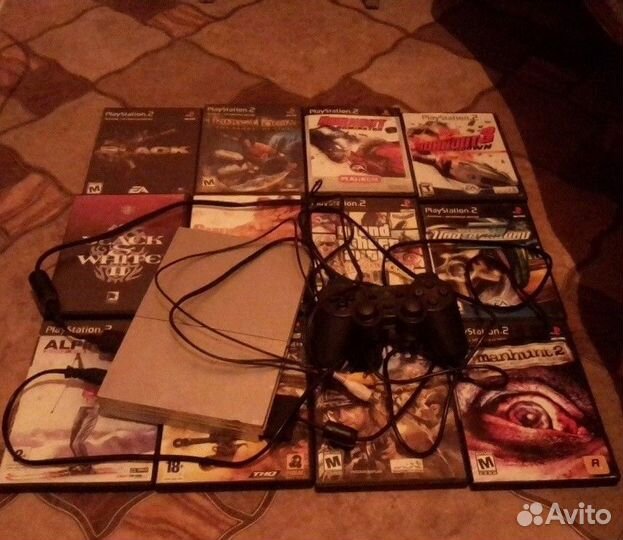 Игровая приставка Sony playstation 2(90008)серебро