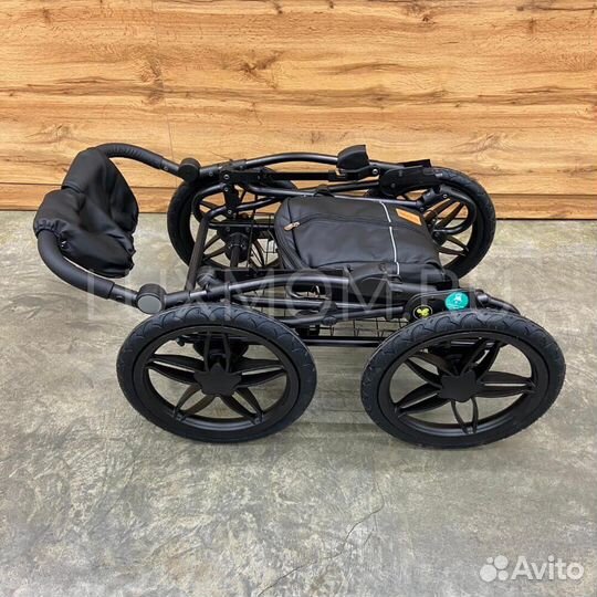 Коляска классика 2в1 Cobabe серый кожа