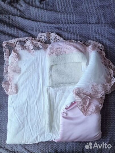 Конверт на выписку зимний для девочки новый