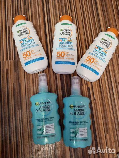 Солнцезащитное молочко и спрей после загара