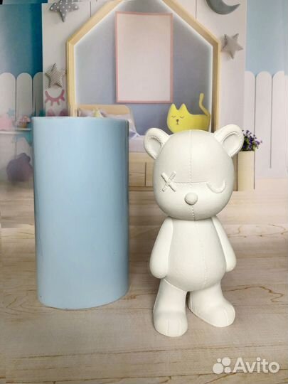 Силиконовая форма для гипса Мишка под кожу