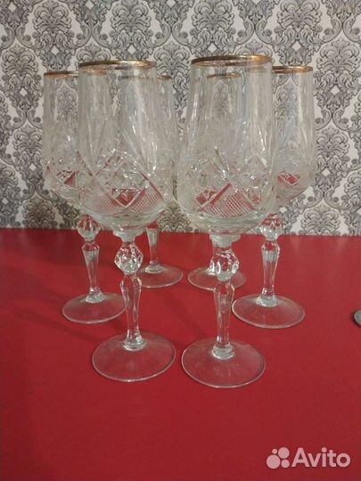 Фужеры и рюмки хрустал новые