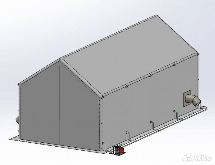 Надувной ангар. Временный склад 9х4х3