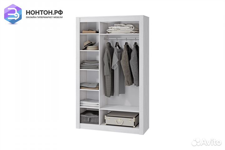 Шкаф трехстворчатый Монако ясень белый