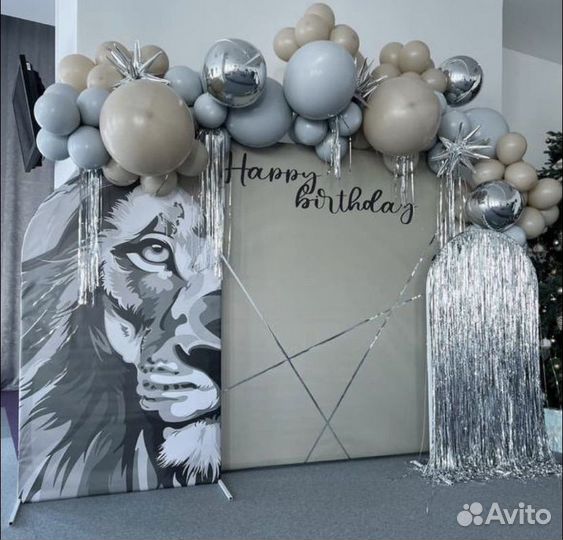 Оформление фотозоны из воздушных шаров