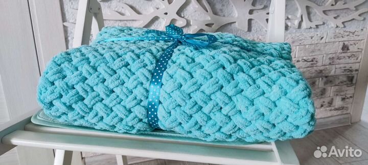 Плед детский вязаный ручная работа