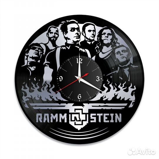 Часы настенные группа Rammstein из винила, №2