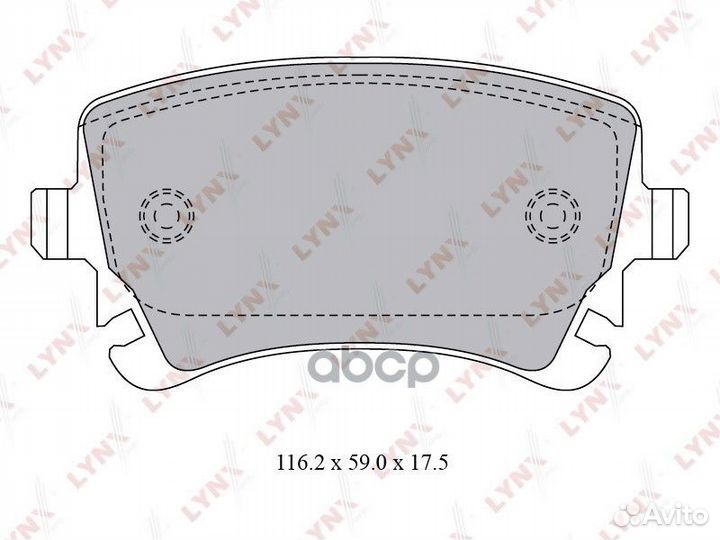 Колодки тормозные дисковые зад BD1224 lynxauto