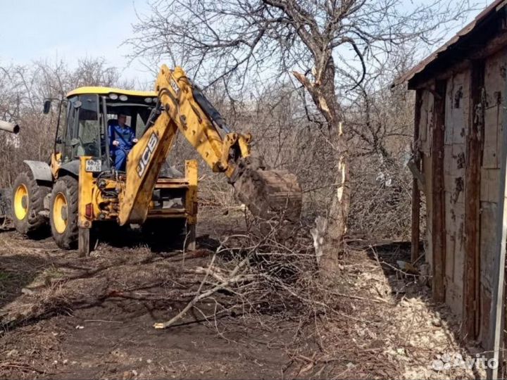 Расчистка участка, спил деревьев, демонтаж