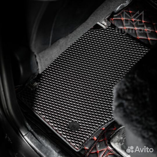 3D коврики из экокожи для Toyota RAV 4 2018-2020