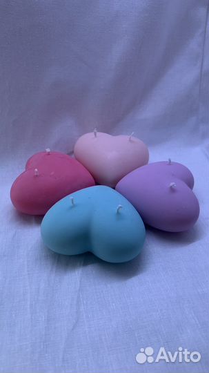 Свеча сердце из соевого воска