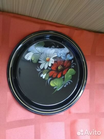 Поднос маленький Жостово 18 см СССР