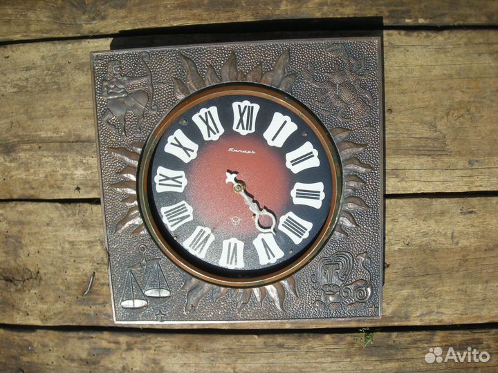 Часы Маяк Янтарь Знаки зодиака Весна Звезда гирьки