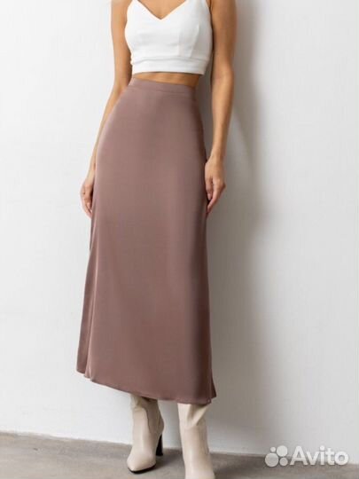Юбка новая атласная шелковая длинная viaville