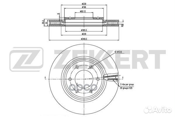 Диск торм. перед. infiniti qx56 ii (z62) 10- BS