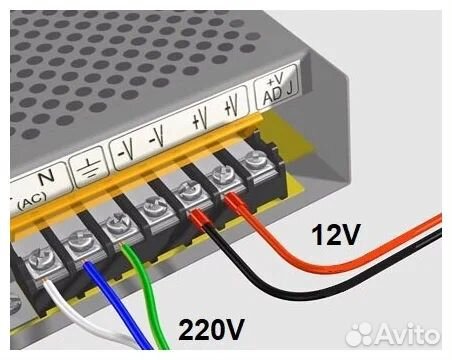 Блок питания 12v 15w 1А IP67