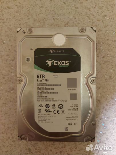 NEW жёсткий диск Seagate Exos 7E8 6 TB SAS
