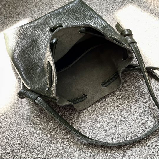 Сумка кисет, торба, мешок из кожи