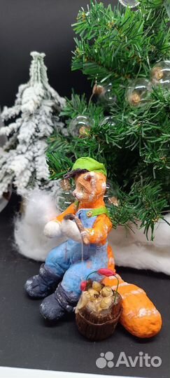 Ватные елочные игрушки