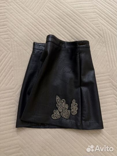 Юбка кожаная ostin xs