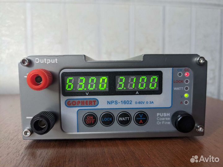 63В 3А Лабораторный источник питания Gophert