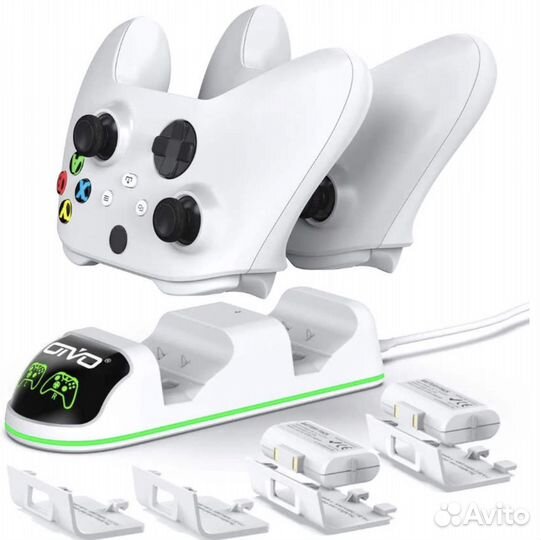 Зарядная станция+2 акб 1300mAh Белая (Xbox) NEW