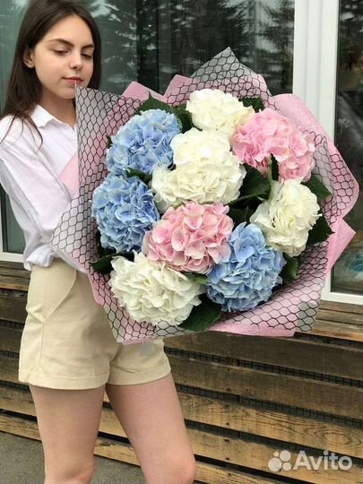 Букет из гортензий доставка цветов