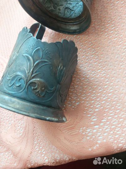 Подстаканники, половник, вилки, конфетница