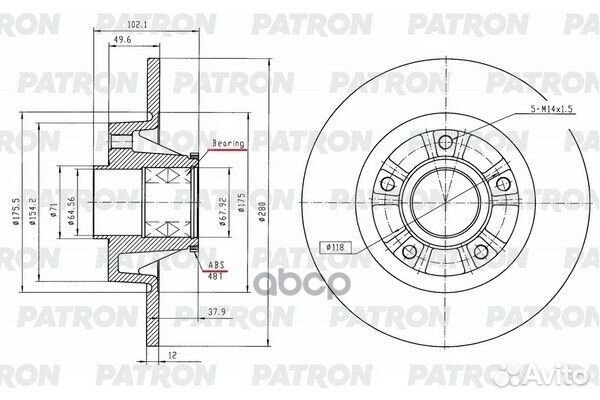 Диск тормозной зад. opel Vivaro / renault Trafic
