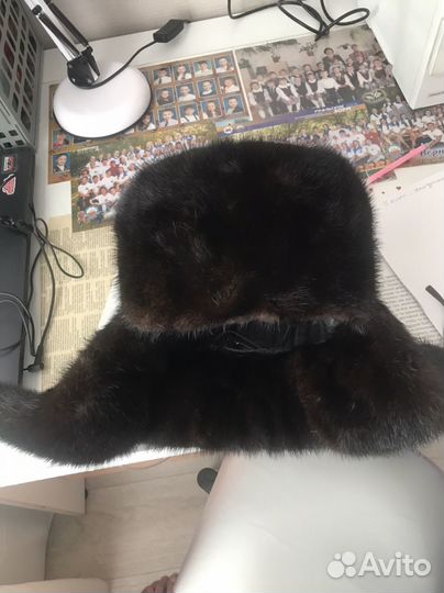 Норковая шапка мужская ушанка