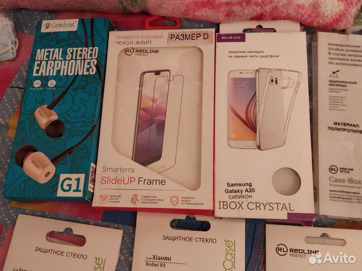 Защитное стекло, чехлы на телефон