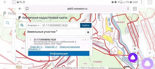 Кадастровая карта шебекино