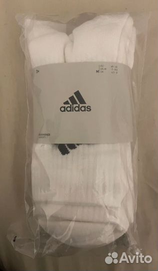 Носки Adidas оригинал высокие белые 3шт