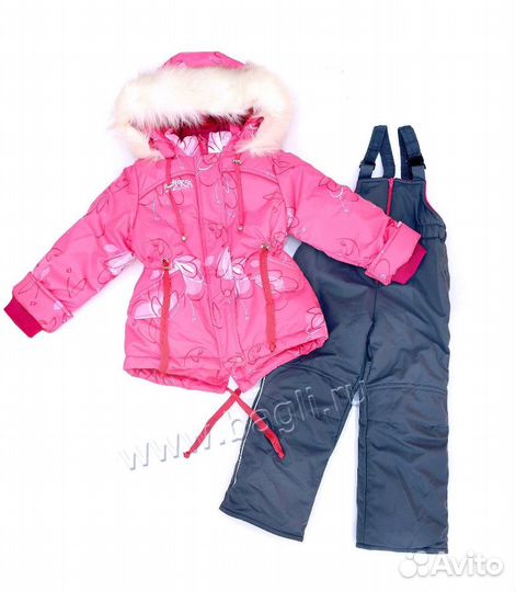Новый комплект (куртка+полукомбинезон) зима девочк