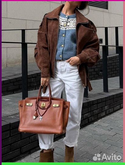 Бомбер-косуха кожаная женская