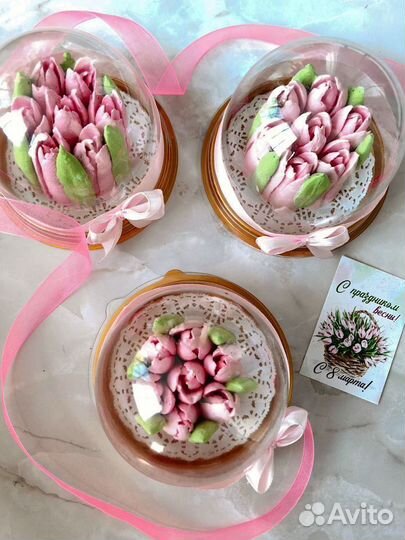 Зефирные тюльпаны к 8 марта