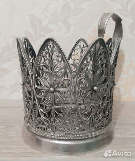 Подстаканник СССР, космос и скань