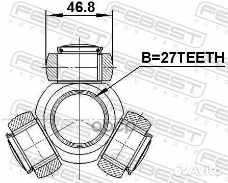 Трипоид 27X46.8 toyota camry ACV40/GSV40 2006-2011