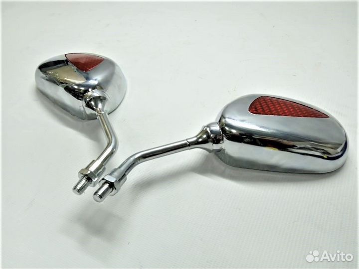 Зеркала Каплевидные хром объемные с фальшповорот