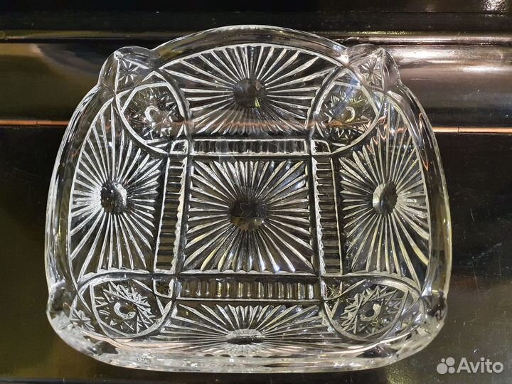 Хрустальная ваза салатник 20*20 см