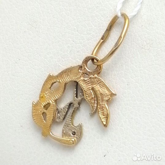 Подвес / 0,92г / Золото585 / фианиты круглые