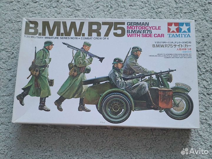 Модель мотоцикла bmw r75 (1:35) компании tamiya